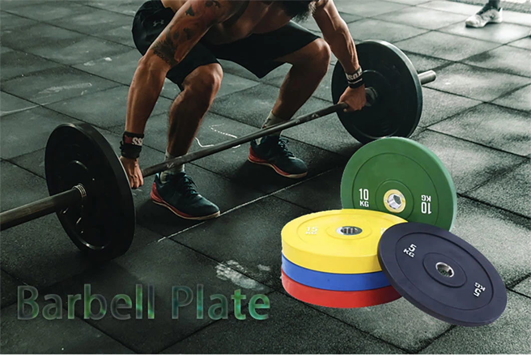 Bumper Plates Gym Home Barbell Rubber Weight Plates Black Rubber Weight Lifting Fitness Exercise Equipment Accessory