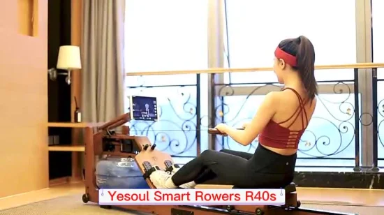 Yesoul Wooden Water Rower Machine Folding Rower Machine Indoor Gym Rowing Machine Home Exercise Rower Water Rower